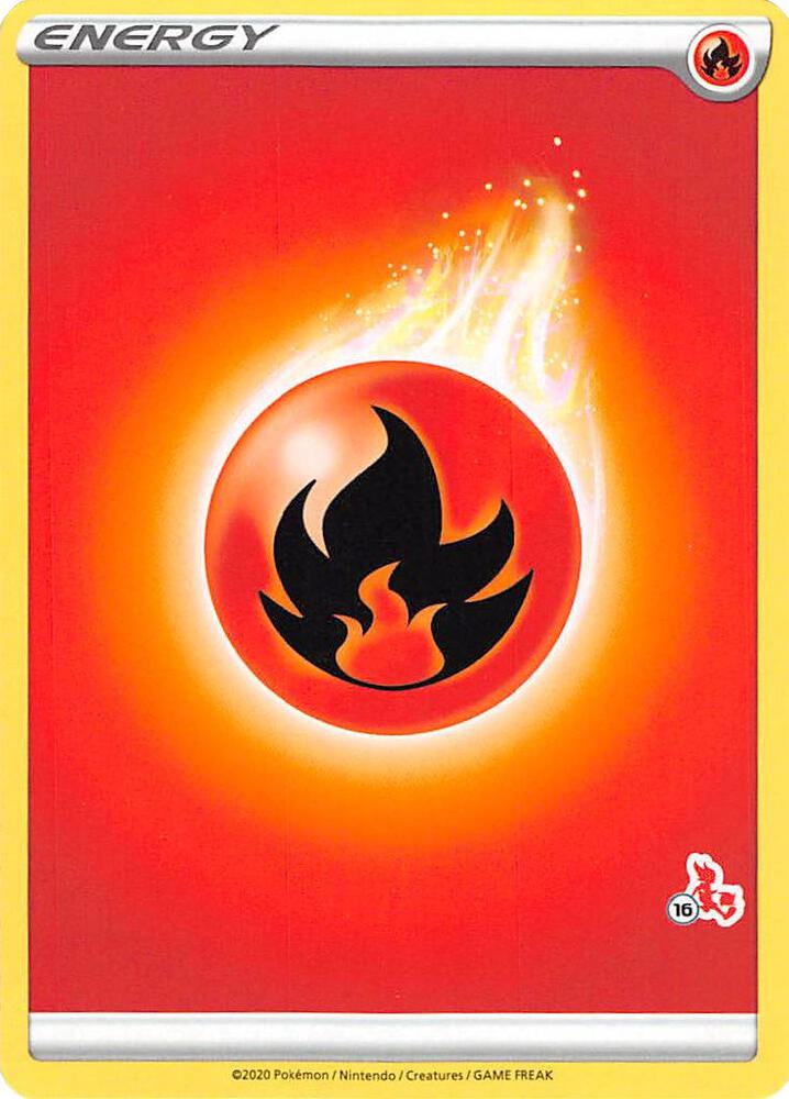 Fire Energy 16 Cinderace Stamped  (Battle Academy 2022)  | Good Games Adelaide SA