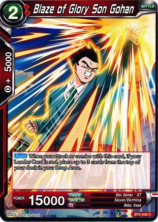 Blaze of Glory Son Gohan [BT4-006] | Good Games Adelaide SA