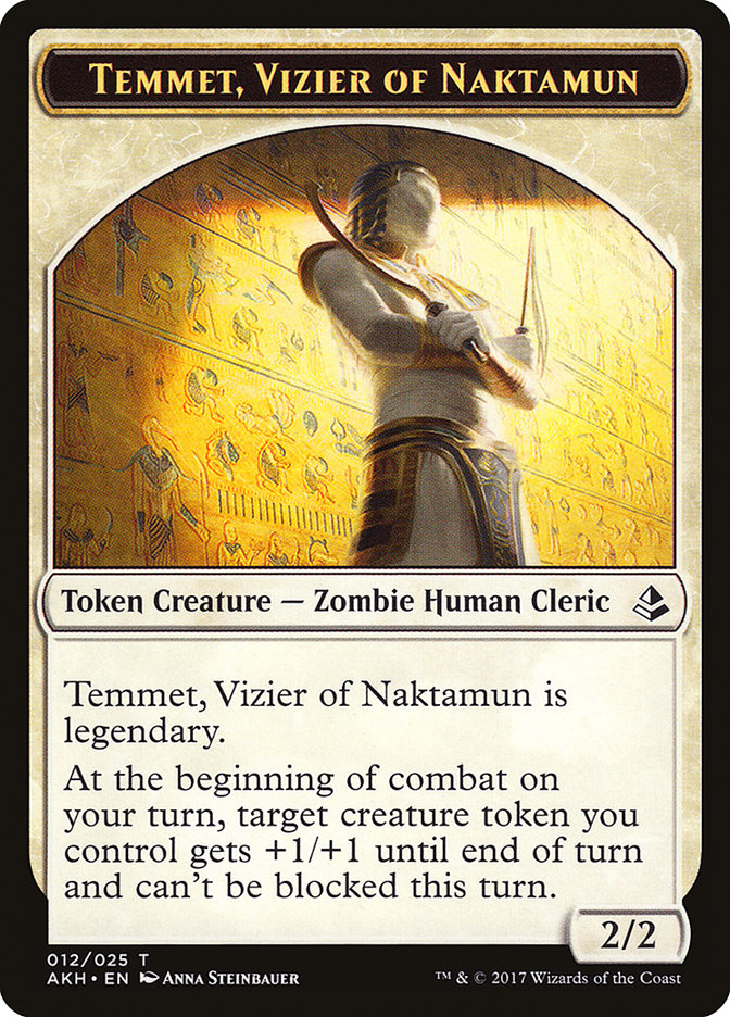 Temmet, Vizier of Naktamun // Zombie Token [Amonkhet Tokens] | Good Games Adelaide SA