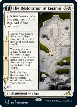 The Restoration of Eiganjo // Architect of Restoration 442 (Kamigawa: Neon Dynasty)  - Extended Art Foil | Good Games Adelaide SA