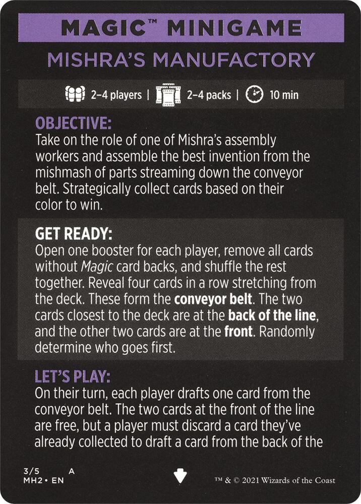 Magic Minigame Mishras Manufactory 3 (Modern Horizons 2)  | Good Games Adelaide SA