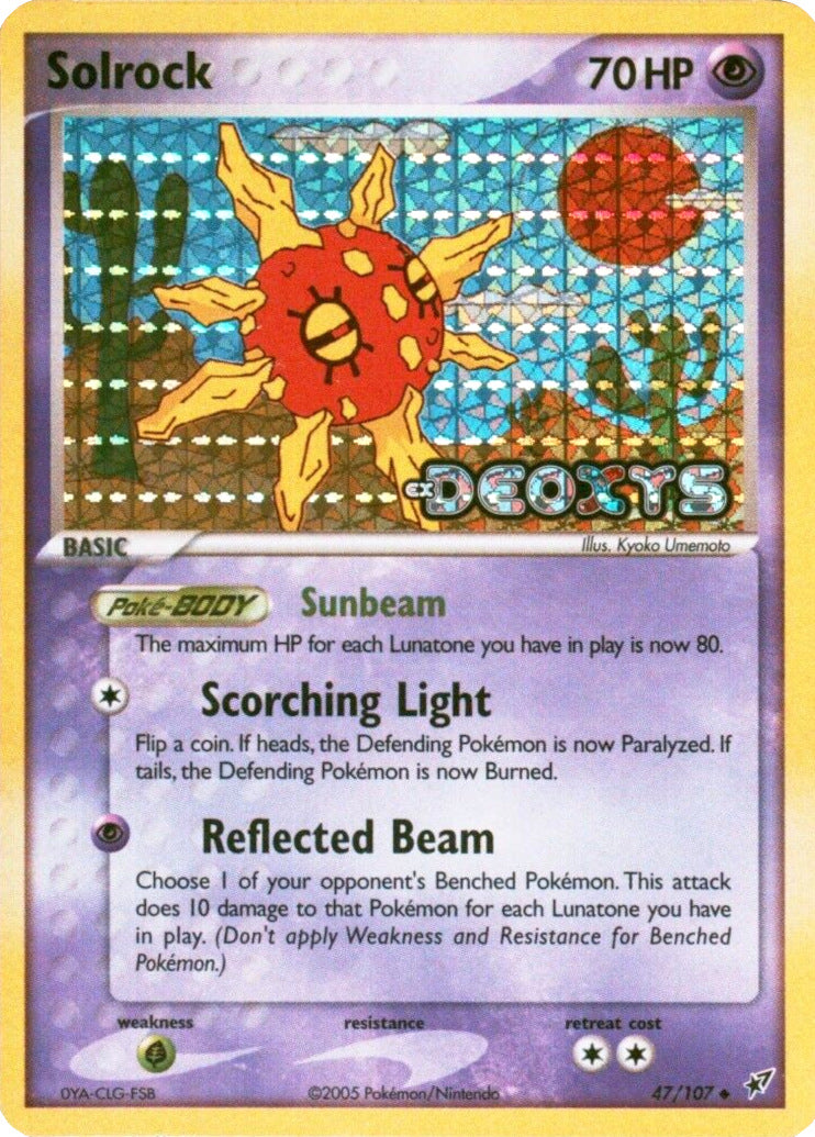 Solrock (47/107) (Stamped) [EX: Deoxys] | Good Games Adelaide SA