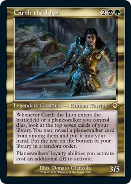 Carth the Lion Retro Frame Foil Etched 418 (Modern Horizons 2)  - Foil | Good Games Adelaide SA