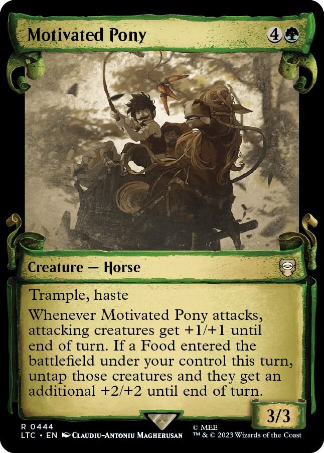 Motivated Pony 444 (Commander: The Lord of the Rings: Tales of Middle-earth)  - Showcase Scroll Foil | Good Games Adelaide SA