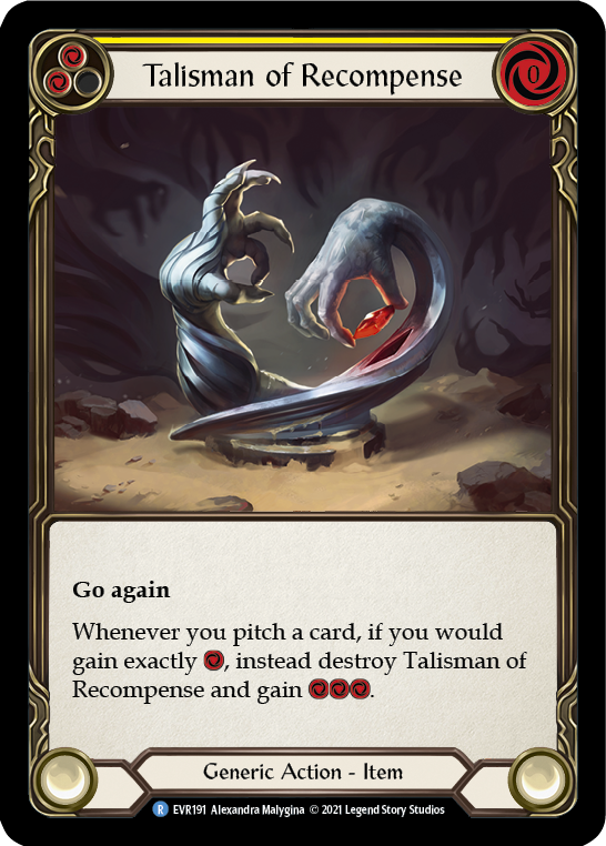 Talisman of Recompense [EVR191] (Everfest)  1st Edition Cold Foil | Good Games Adelaide SA