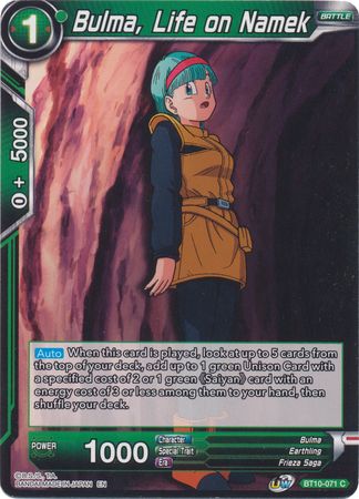 Bulma, Life on Namek [BT10-071] | Good Games Adelaide SA