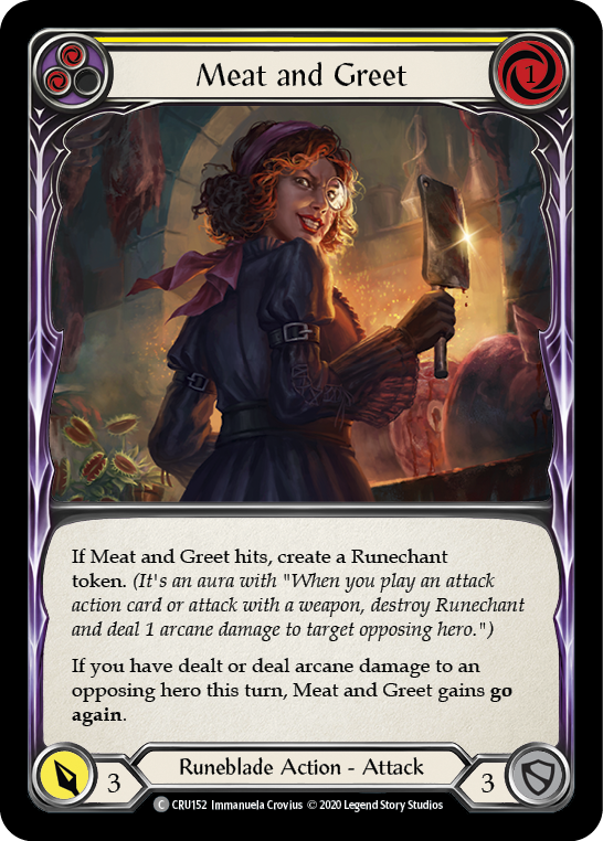 Meat and Greet (Yellow) [CRU152] 1st Edition Normal | Good Games Adelaide SA