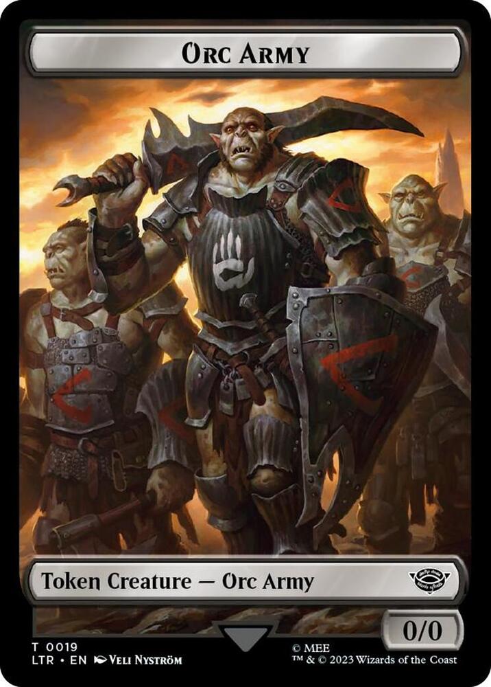 Orc Army 0019 Food 0023 Double Sided Token Surge Foil 19 // 23 (Universes Beyond: The Lord of the Rings: Tales of Middle-earth)  - Foil | Good Games Adelaide SA