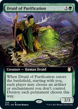 Druid of Purification Extended Art 308 (Commander: Adventures in the Forgotten Realms)  | Good Games Adelaide SA