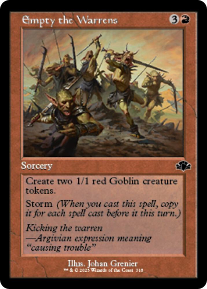 Empty the Warrens Retro Frame 318 (Dominaria Remastered)  | Good Games Adelaide SA