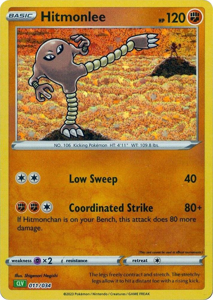 Hitmonlee 011/034 (Trading Card Game Classic)  - Holofoil | Good Games Adelaide SA