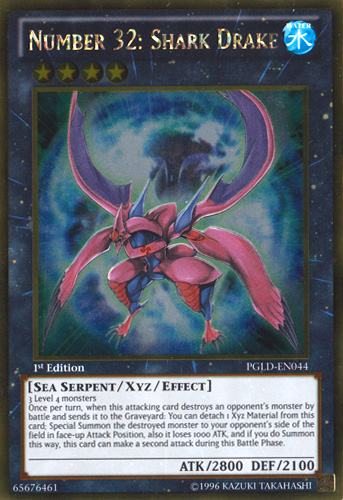 Number 32: Shark Drake [PGLD-EN044] Gold Rare | Good Games Adelaide SA
