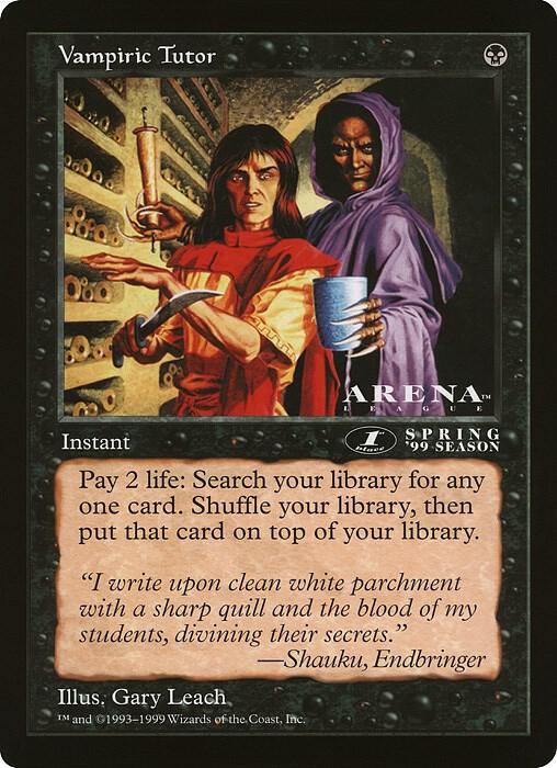 Vampiric Tutor Arena League  (Oversize Cards)  | Good Games Adelaide SA