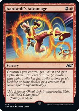 Aardwolfs Advantage Galaxy Foil 383 (Unfinity)  - Foil | Good Games Adelaide SA
