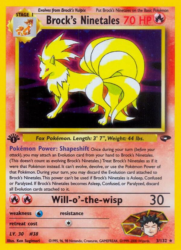 Brock's Ninetales 003/132 (Gym Challenge)  - 1st Edition Holofoil | Good Games Adelaide SA