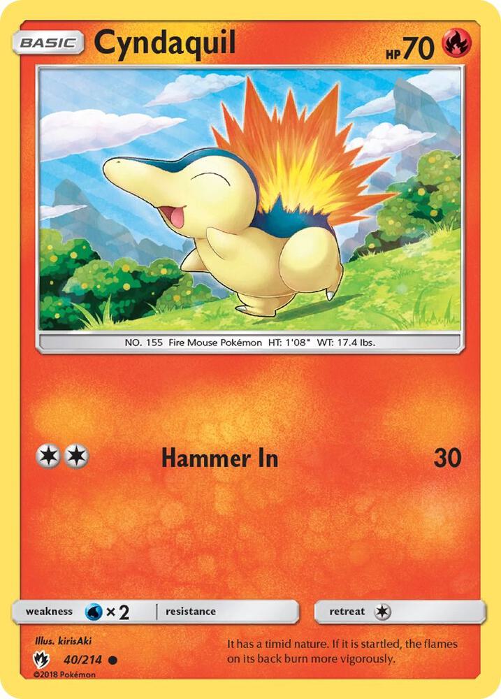 Cyndaquil 40/214 (SM - Lost Thunder)  | Good Games Adelaide SA