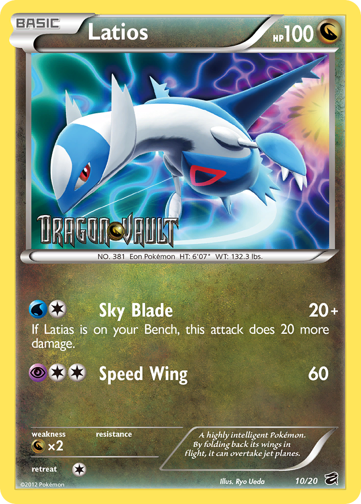 Latios (10/20) (Blister Exclusive) [Black & White: Dragon Vault] | Good Games Adelaide SA