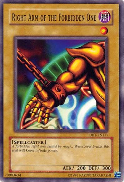 Right Arm of the Forbidden One [DB1-EN137] Common | Good Games Adelaide SA