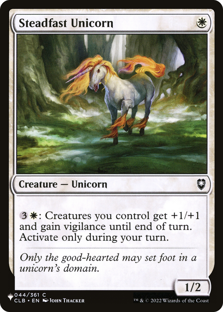 Steadfast Unicorn [The List Reprints] | Good Games Adelaide SA