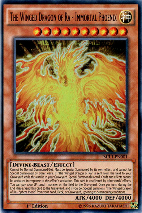 The Winged Dragon of Ra - Immortal Phoenix [MIL1-EN001] Ultra Rare | Good Games Adelaide SA