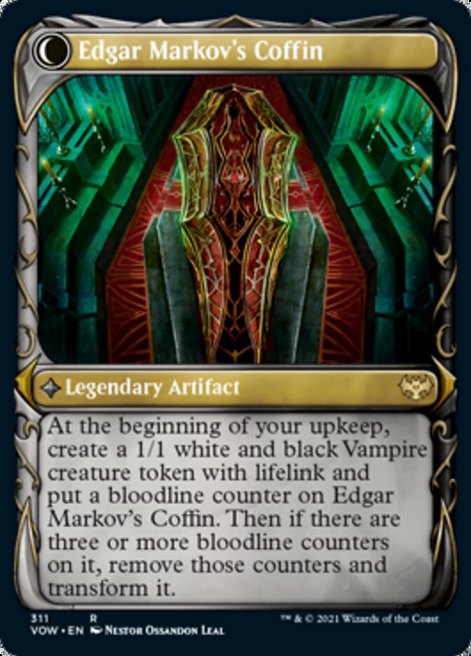 Edgar, Charmed Groom // Edgar Markov's Coffin (Showcase Fang Frame) [Innistrad: Crimson Vow] | Good Games Adelaide SA