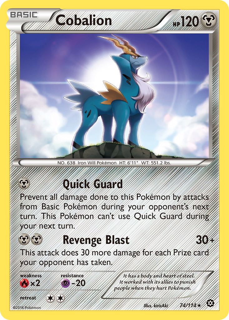 Cobalion (74/114) [XY: Steam Siege] | Good Games Adelaide SA
