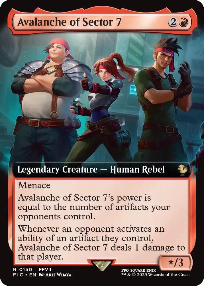 Avalanche of Sector 7 Extended Art 150 (Commander: FINAL FANTASY)  - Extended Art Foil | Good Games Adelaide SA