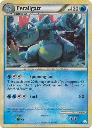 Feraligatr (20/123) (Cracked Ice Holo) [HeartGold & SoulSilver: Base Set] | Good Games Adelaide SA