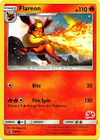 Flareon (SM186) (Charizard Stamp #27) [Battle Academy 2020] | Good Games Adelaide SA