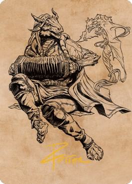 Korlessa Scale Singer Art Card Gold Stamped Signature 68 (Art Series: Commander Legends: Battle for Baldur's Gate)  | Good Games Adelaide SA