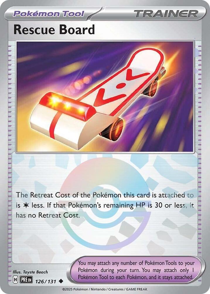 Rescue Board (126/131) (Poke Ball Pattern) [Scarlet & Violet: Prismatic Evolutions] | Good Games Adelaide SA