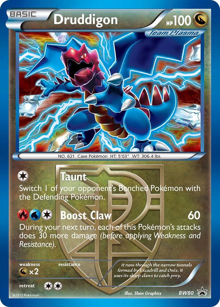 Druddigon Team Plasma BW80 (Black and White Promos)  - Holofoil | Good Games Adelaide SA