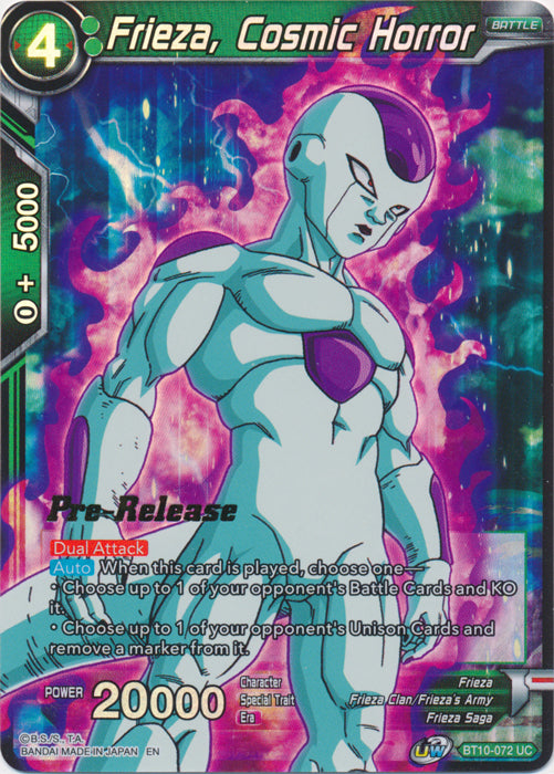 Frieza, Cosmic Horror (BT10-072) [Rise of the Unison Warrior Prerelease Promos] | Good Games Adelaide SA