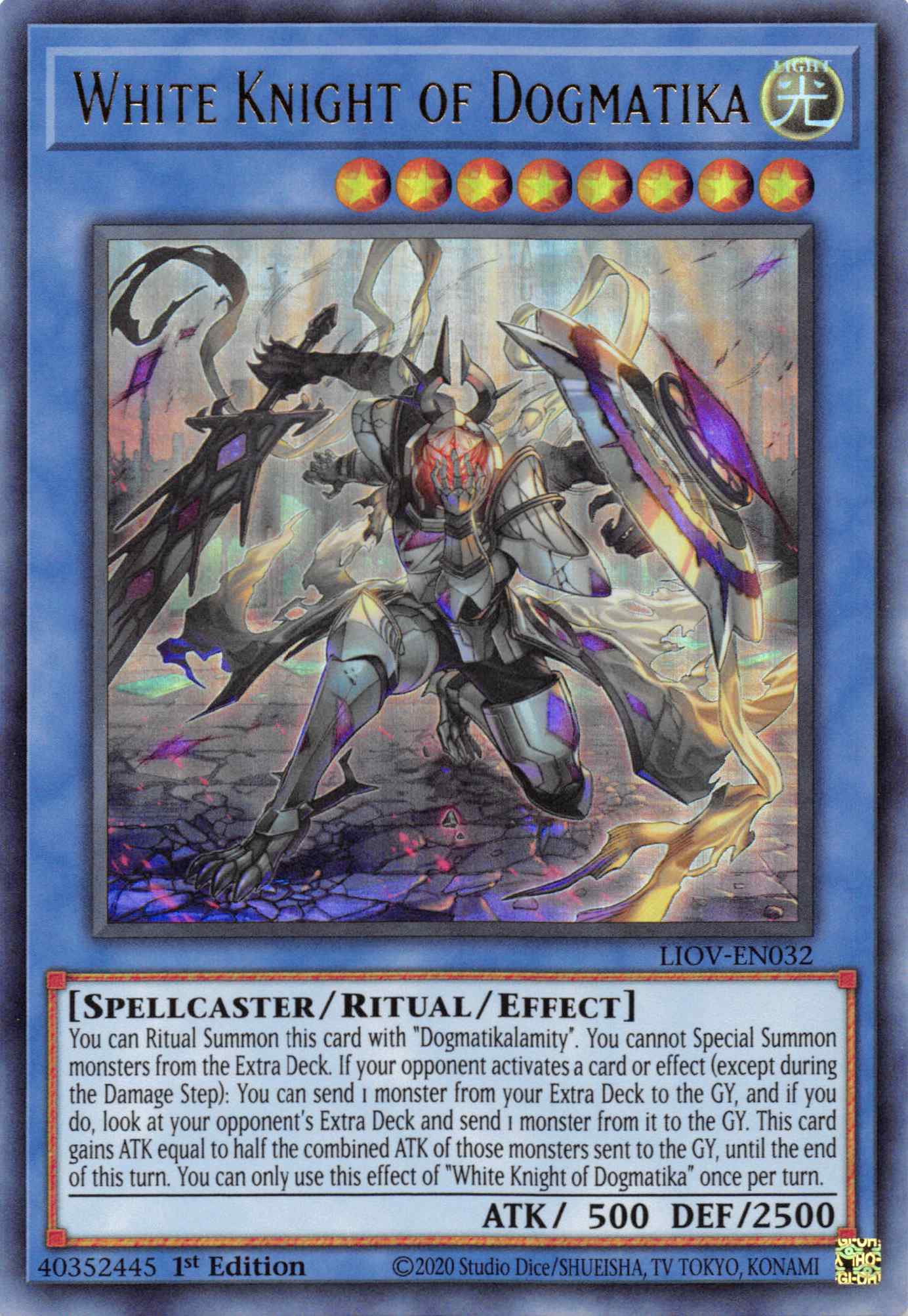 White Knight of Dogmatika [LIOV-EN032] Ultra Rare | Good Games Adelaide SA