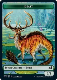 Beast // Human Soldier (004) Double-sided Token [Ikoria: Lair of Behemoths Tokens] | Good Games Adelaide SA