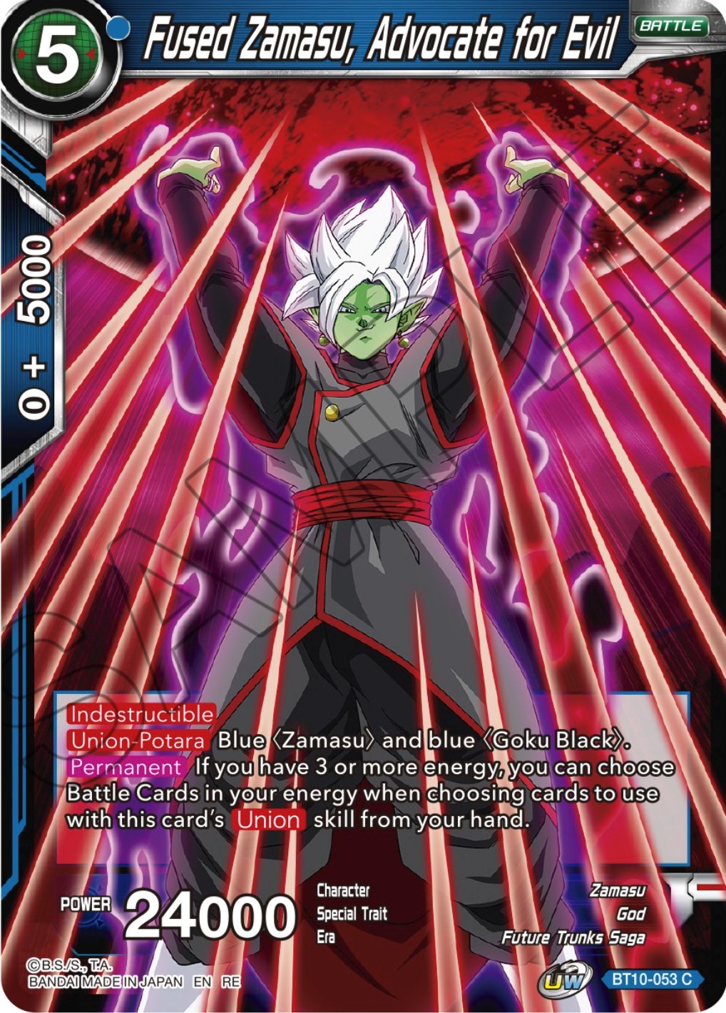 Fused Zamasu, Advocate for Evil (Reprint) (BT10-053) [Ultimate Deck 2023] | Good Games Adelaide SA