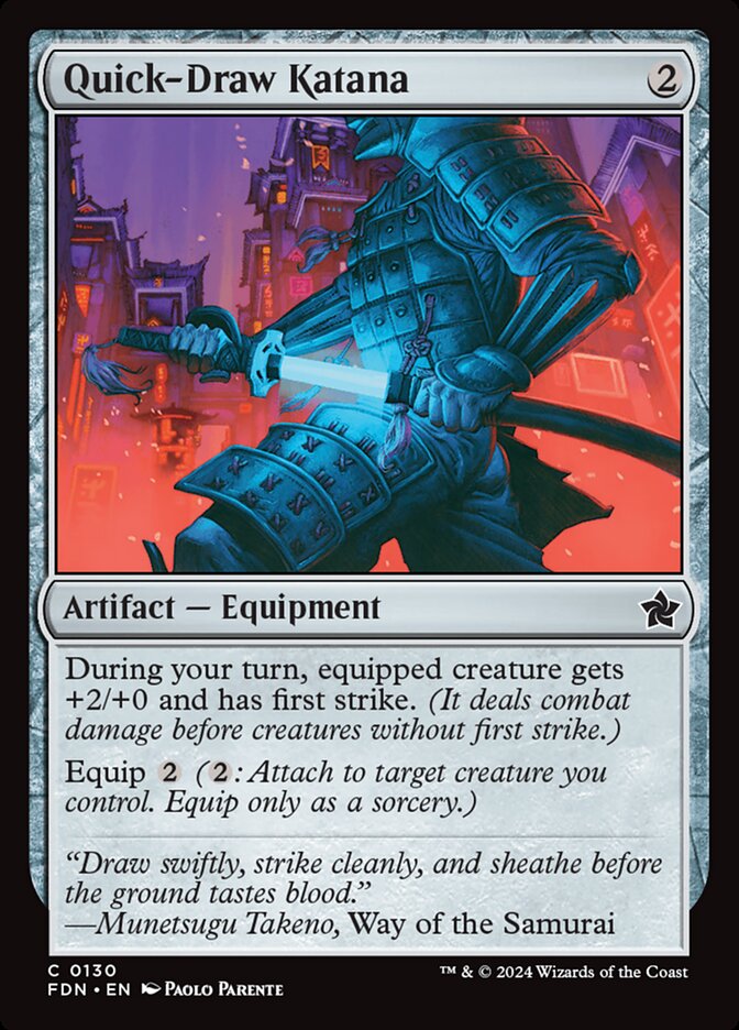 Quick-Draw Katana 130 (Foundations)  - Foil | Good Games Adelaide SA