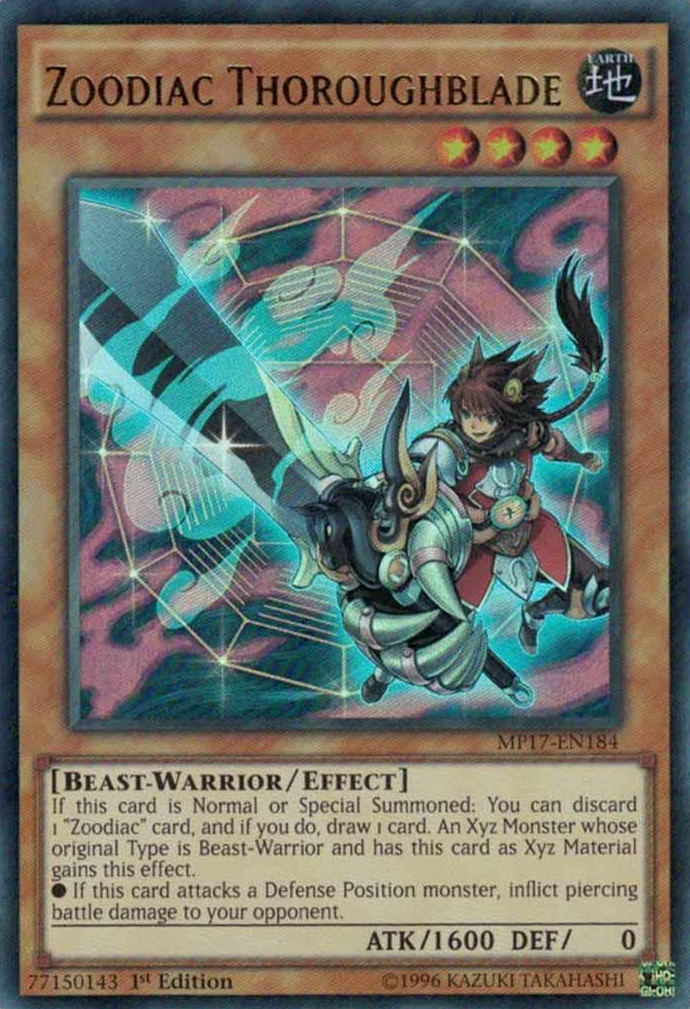 Zoodiac Thoroughblade [MP17-EN184] Ultra Rare | Good Games Adelaide SA
