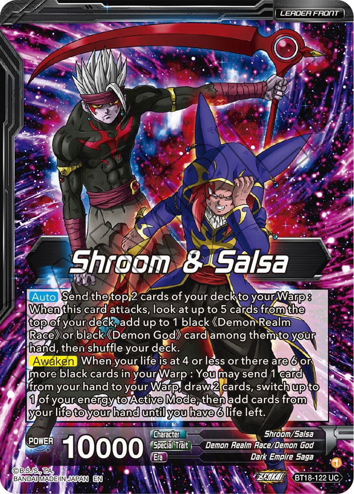 Shroom & Salsa // Demon God Shroom & Salsa, Deadly Genius (BT18-122) [Dawn of the Z-Legends Prerelease Promos] | Good Games Adelaide SA