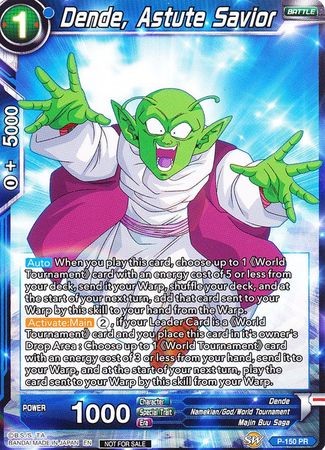 Dende, Astute Savior (Power Booster) (P-150) [Promotion Cards] | Good Games Adelaide SA