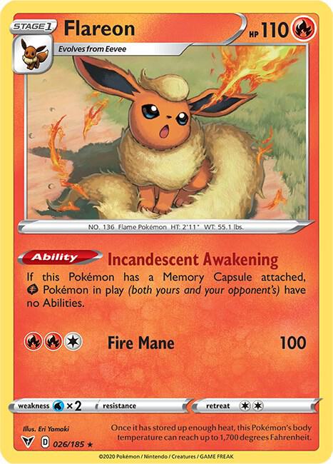 Flareon 026/185 (SWSH04: Vivid Voltage)  | Good Games Adelaide SA