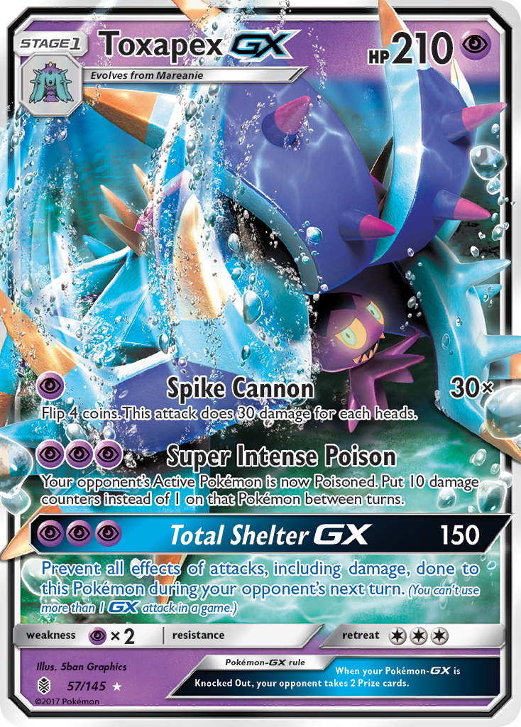 Toxapex GX (57/145) [Sun & Moon: Guardians Rising] | Good Games Adelaide SA