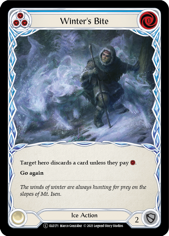 Winter's Bite (Blue) [U-ELE171] Unlimited Rainbow Foil | Good Games Adelaide SA