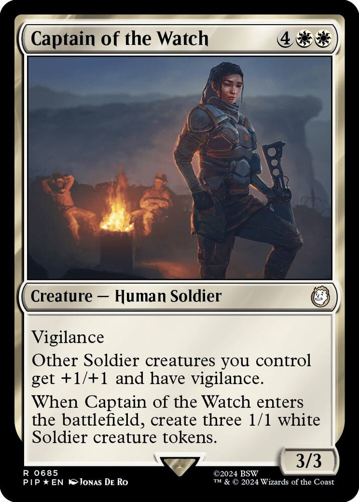 Captain of the Watch Surge Foil 685 (Universes Beyond: Fallout)  - Foil | Good Games Adelaide SA
