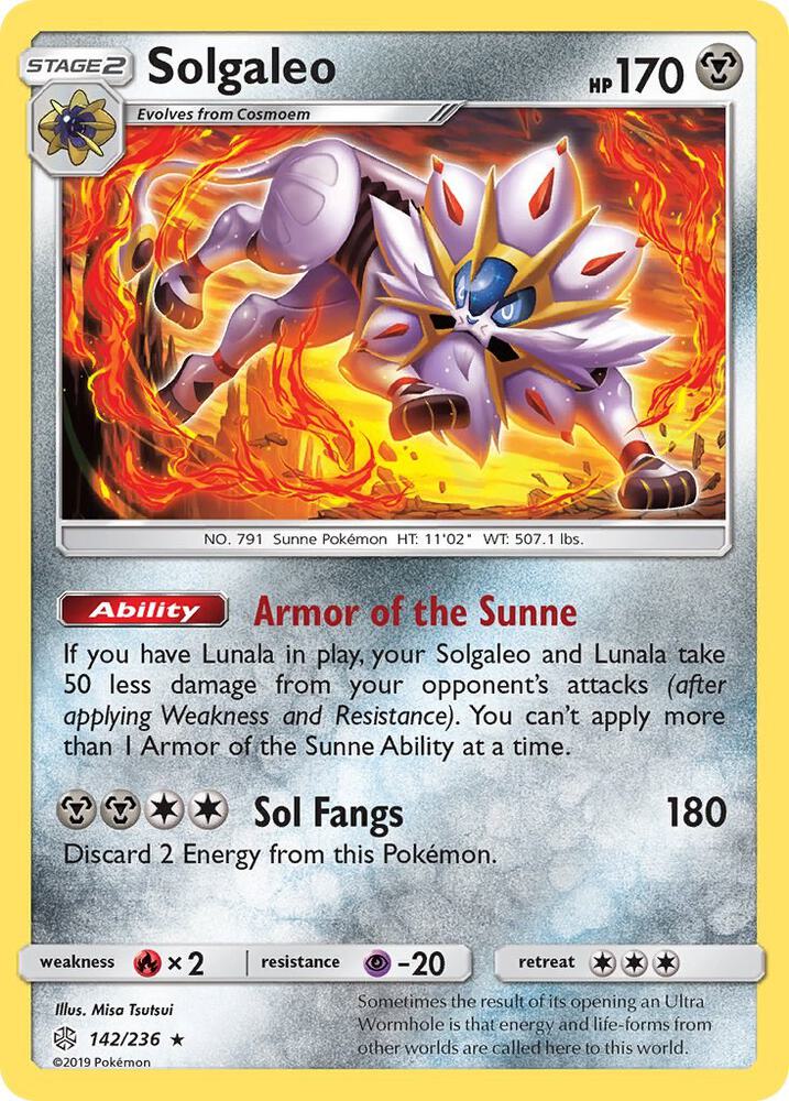 Solgaleo 142/236 (SM - Cosmic Eclipse)  - Holofoil | Good Games Adelaide SA