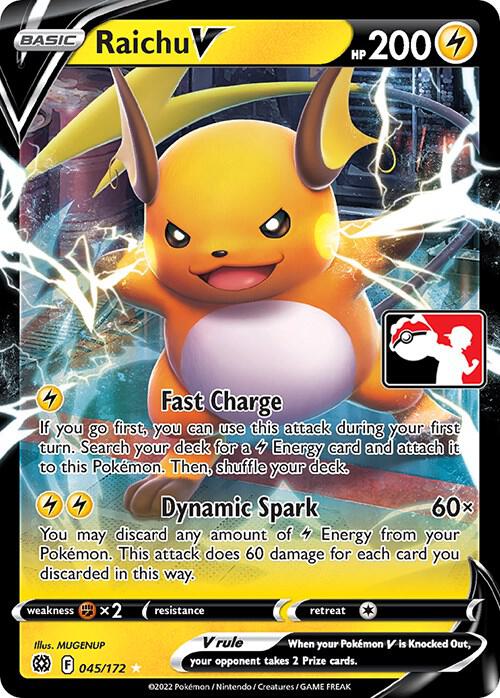 Raichu V Series 3 045/172 (Prize Pack Series Cards)  - Holofoil | Good Games Adelaide SA