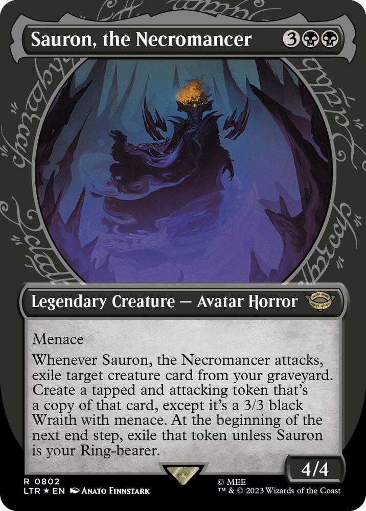 Sauron, the Necromancer 802 (Universes Beyond: The Lord of the Rings: Tales of Middle-earth)  - Showcase Surge Foil | Good Games Adelaide SA