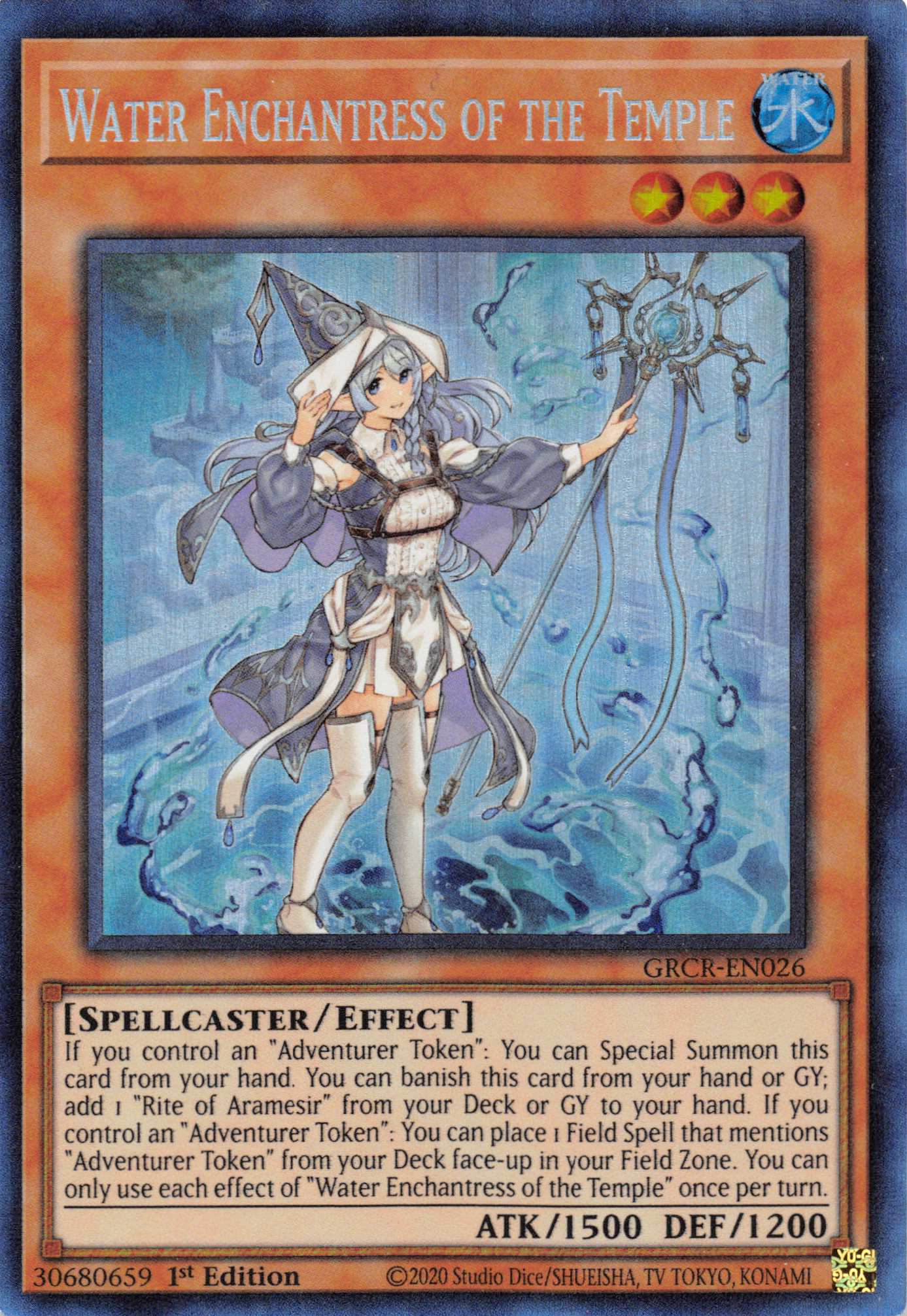 Water Enchantress of the Temple [GRCR-EN026] Collector's Rare | Good Games Adelaide SA