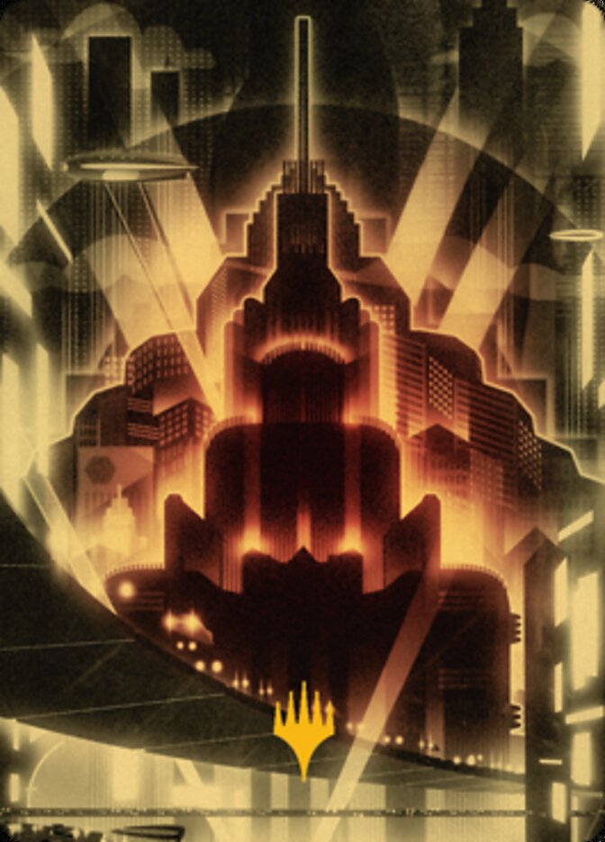 Plains Art Card (Gold-Stamped Signature) [Streets of New Capenna Art Series] | Good Games Adelaide SA