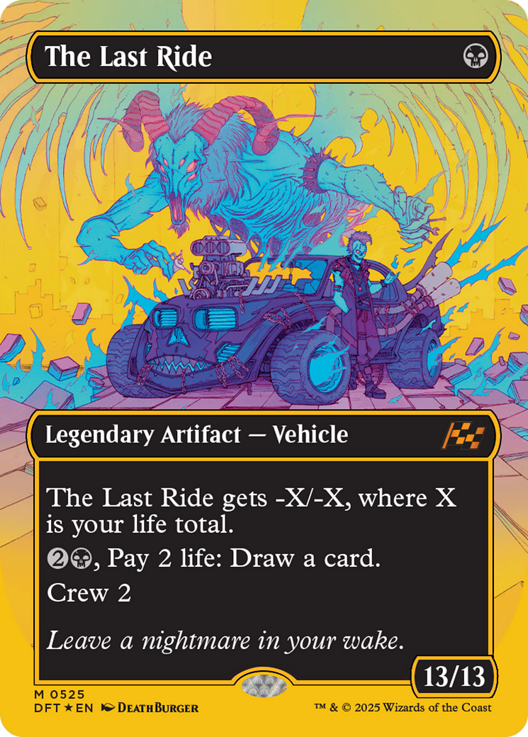 The Last Ride (Borderless) (First-Place Foil) [Aetherdrift] | Good Games Adelaide SA